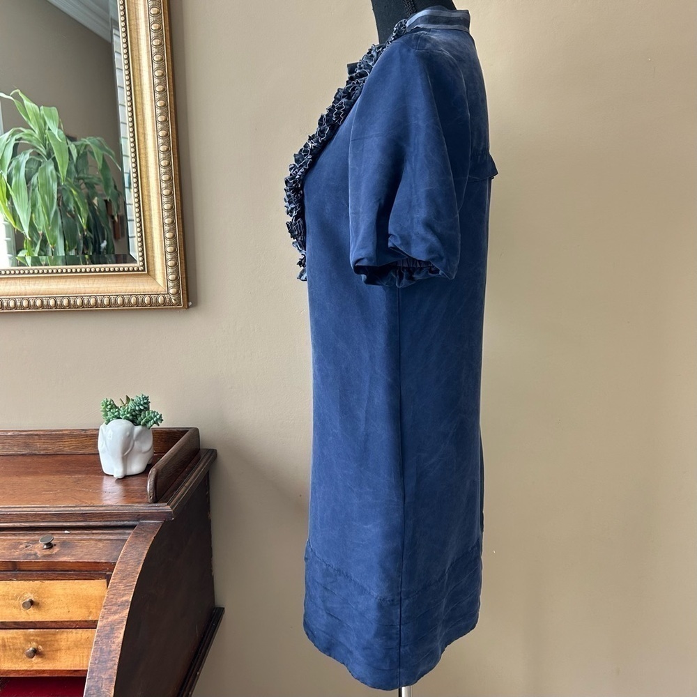 Marc Jacobs Blair Waldorf Leighton Meester Silk Ruffle Bib Short Sleeve Dress XS - Picture 4 of 11